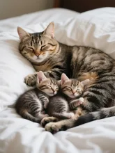 まだお眠むだにゃん🐱🐱🐱