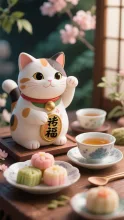 縁起物の招き猫·チャレンジ の投稿作品