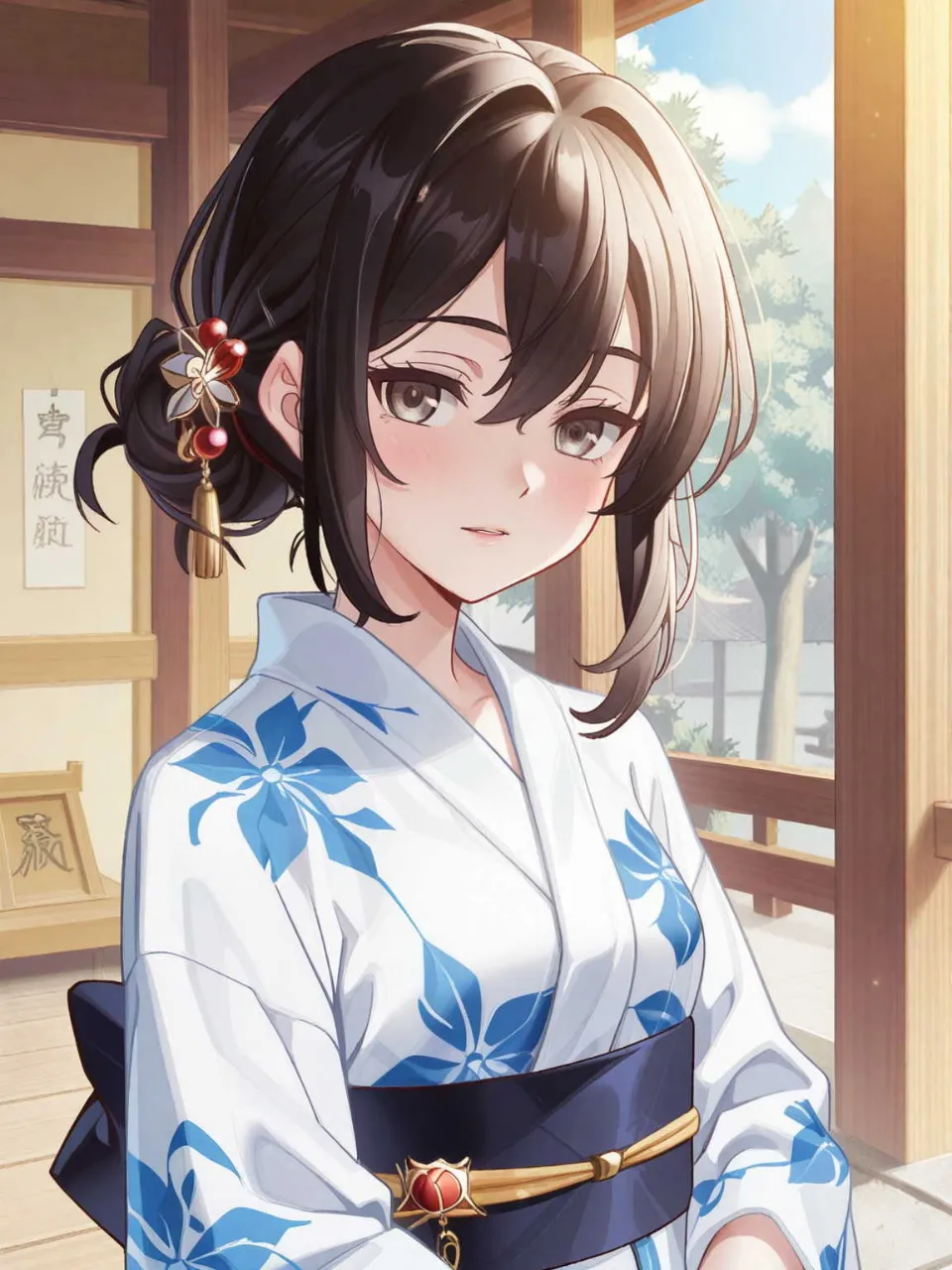 藍をまとった君と、天神さんの灯火