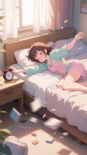 「う〜ん、もう少し寝させて」