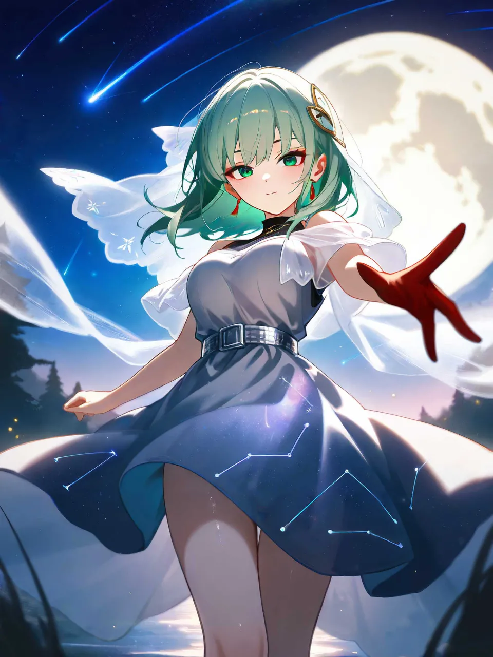 天体観測の稚奈。 — 明日菜賛太郎さんのAIイラスト