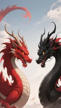 白vs黒、赤vs黒