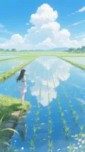 受賞作品:田植えの水鏡