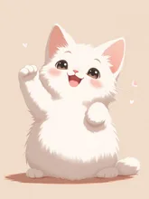 白いもふもふキャット — 真宮寺一馬さんのAIイラスト