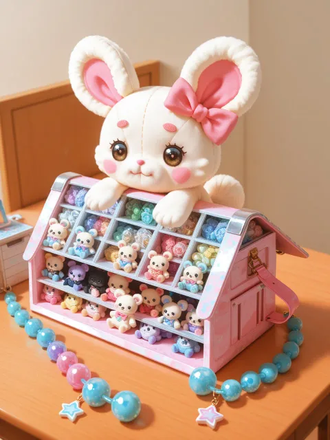 自分だけのオリジナルバッグチャームをデザインする少女