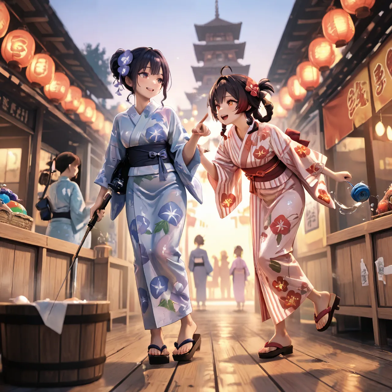 二人で夏祭り