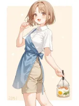 お昼作る暇なかったから、目玉焼き押し込んだやつで我慢してね！ — 泥沼さんのAIイラスト