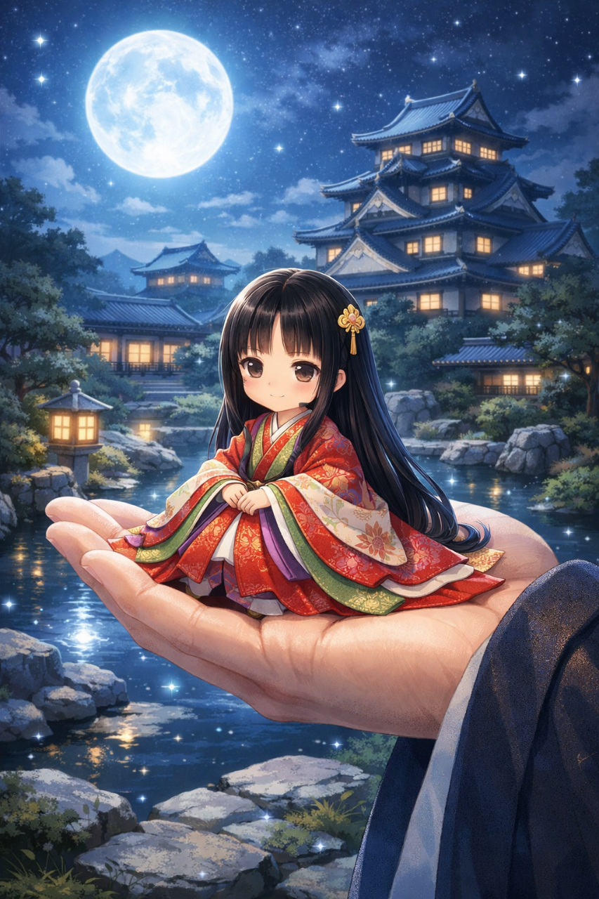 キレイな月夜ですねぇ✨😊😊 — てつさんのAIイラスト