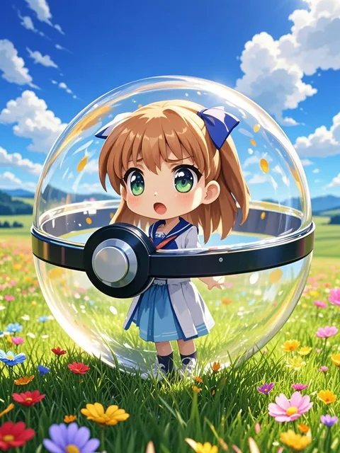 ディフォルメキャラの高町なのはが