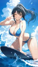 サーフィン前の美少女