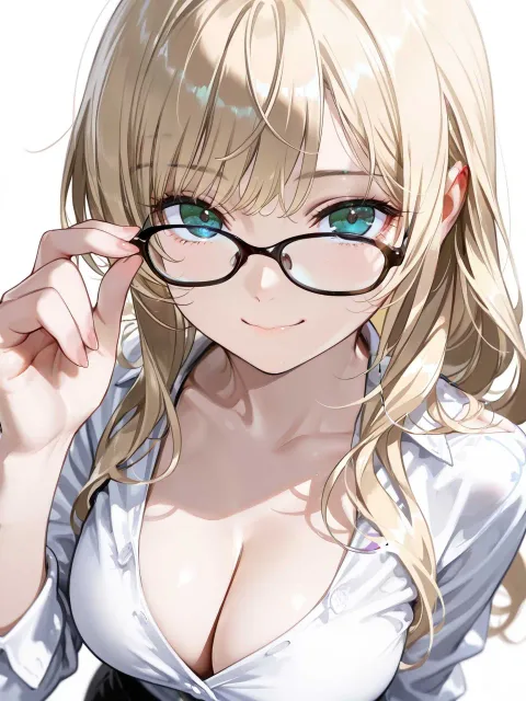 少し上目づかい
