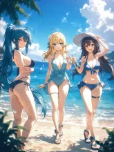 ギャル三人組·灼けた素肌の夏女神 の投稿作品