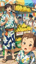 バナナの叩き売り — SUPP774366663さんのAIイラスト