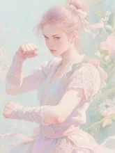 ドレスでも闘えるらしい — メルトダウンさんのAIイラスト