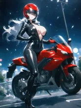 真夏のライダーガール·風を切る、孤高の横顔 の投稿作品