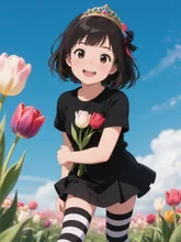 チューリップが大好きな少女