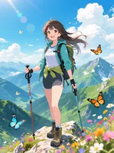 真夏の山ガール·頂で弾ける、健康的な色気 の投稿作品