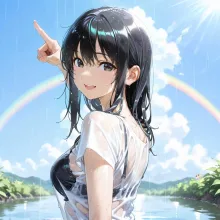 天気雨と虹
