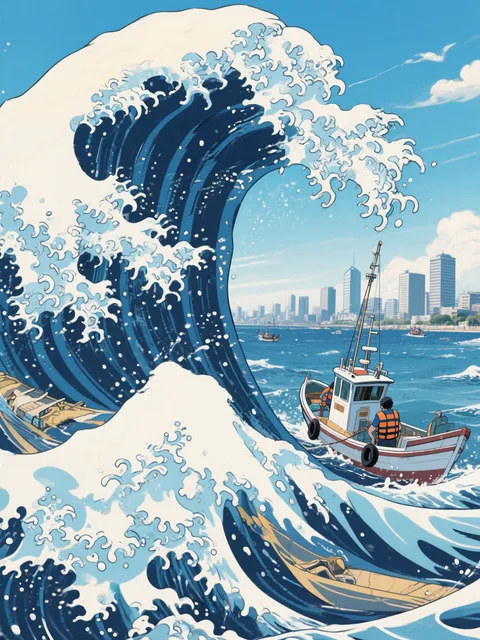 冨嶽三十六景 神奈川沖浪裏アニメ版