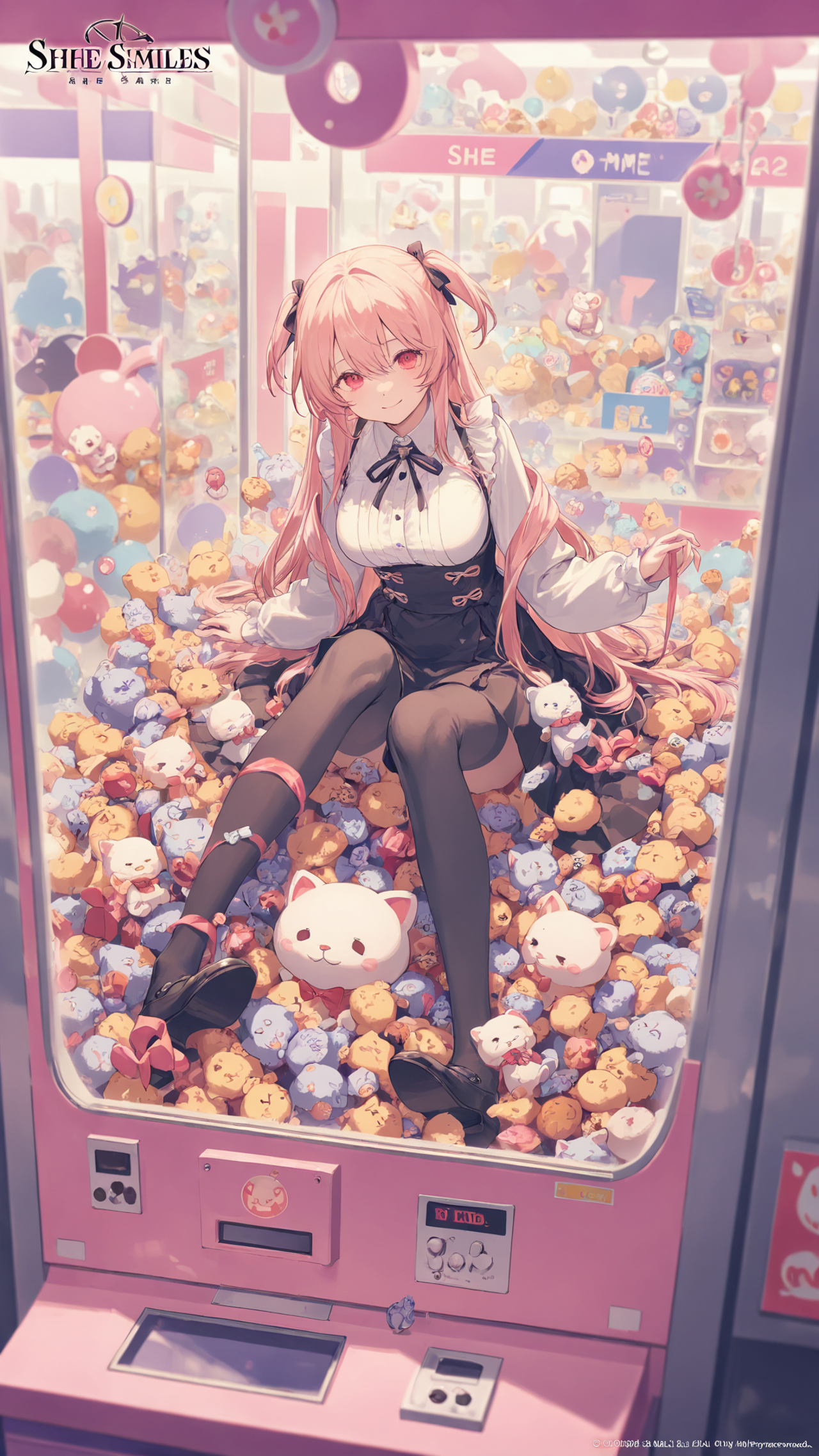 景品の山に囲まれ微笑むP丸様。🐥 — 𓃠フワフワ猫の甘々天使🪽ニャルル🤍さんのAIイラスト