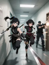 「御影姉妹」逃亡中