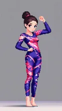 新体操女子決めポーズ