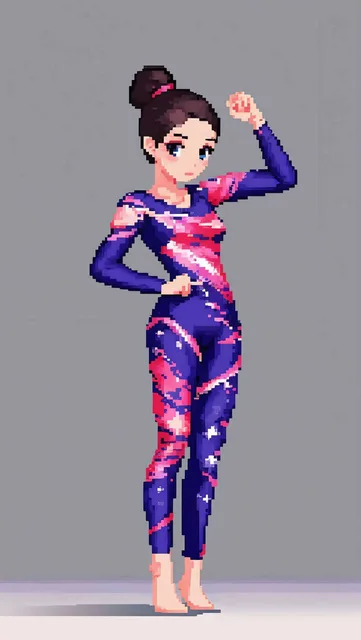 新体操女子決めポーズ