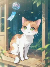 縁側の猫