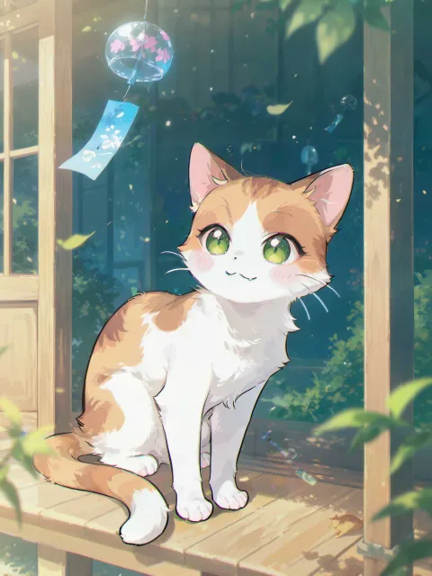 縁側の猫