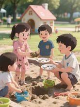 私はお母さん、みんなは家族ね♪