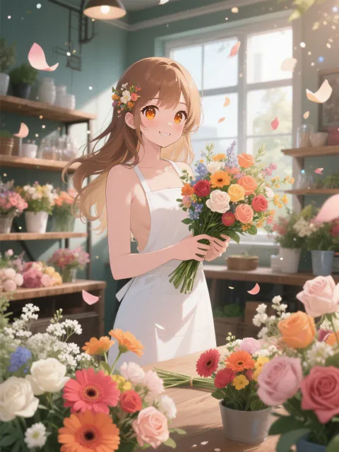フラワーデザイナーの陽子。