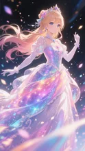 魔法の光に包まれる変身の瞬間