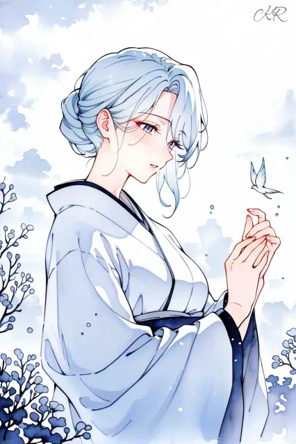 きちんとした服装、羽衣をまとった竜宮城の乙姫の成年女性