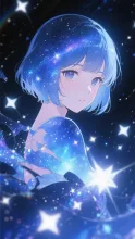 夜と同化する少女　2