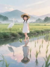 田植えの水鏡·初夏チャレンジ の投稿作品