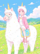 変なユニコーンさんに乗る夢を見たよ