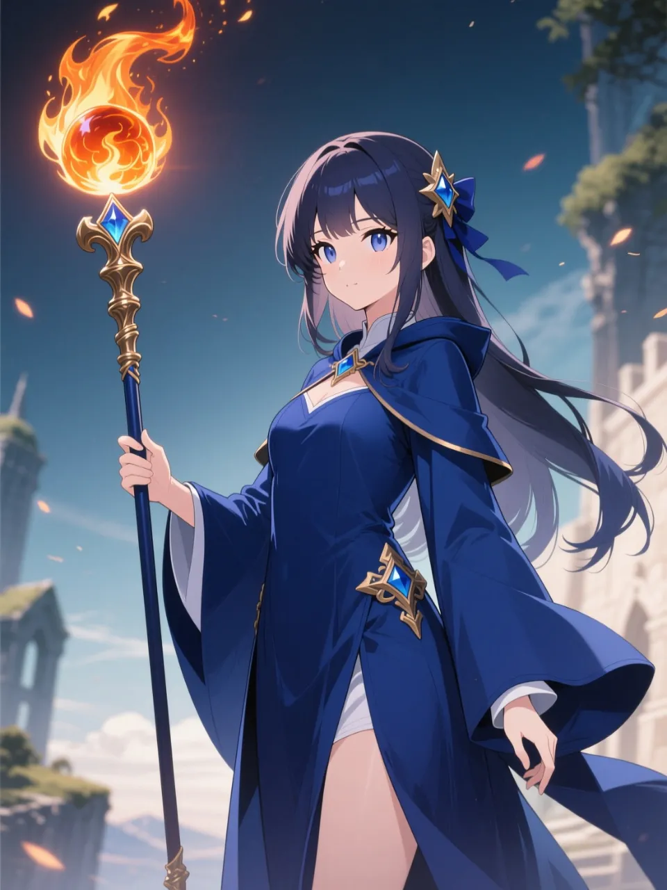 異世界の冒険者 魔法使いの女の子 — カツ丼太郎さんのAIイラスト
