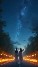 あれが流れ星よ — AKEYJOさんのAIイラスト