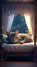 眠る猫 — ウメちゃんさんのAIイラスト