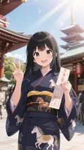 大吉で笑顔