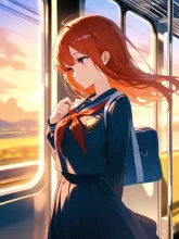 夕陽 — 夕焼けイラストのAIイラスト｜SUPPART
