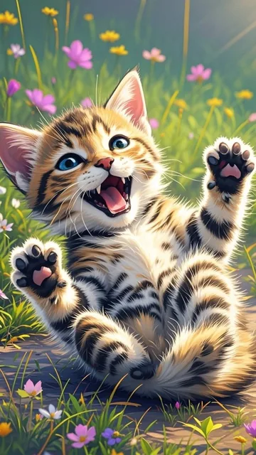 子猫のヘソ天