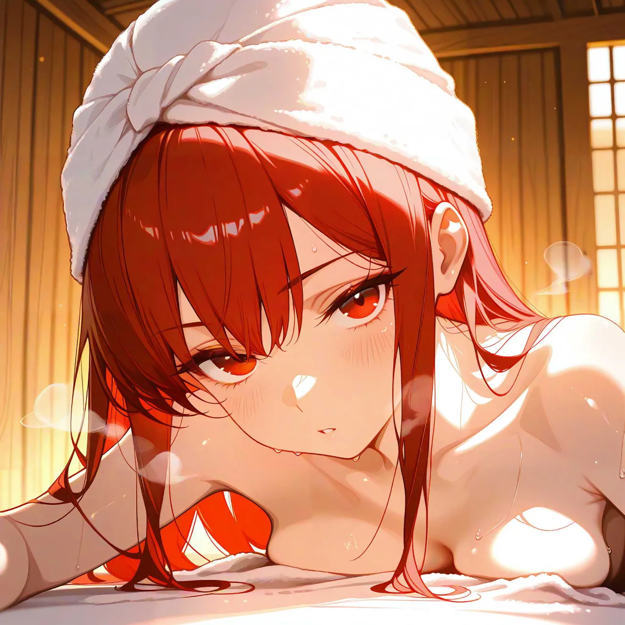 サウナ美女