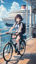 自転車一人旅 — KIMIAKIさんのAIイラスト