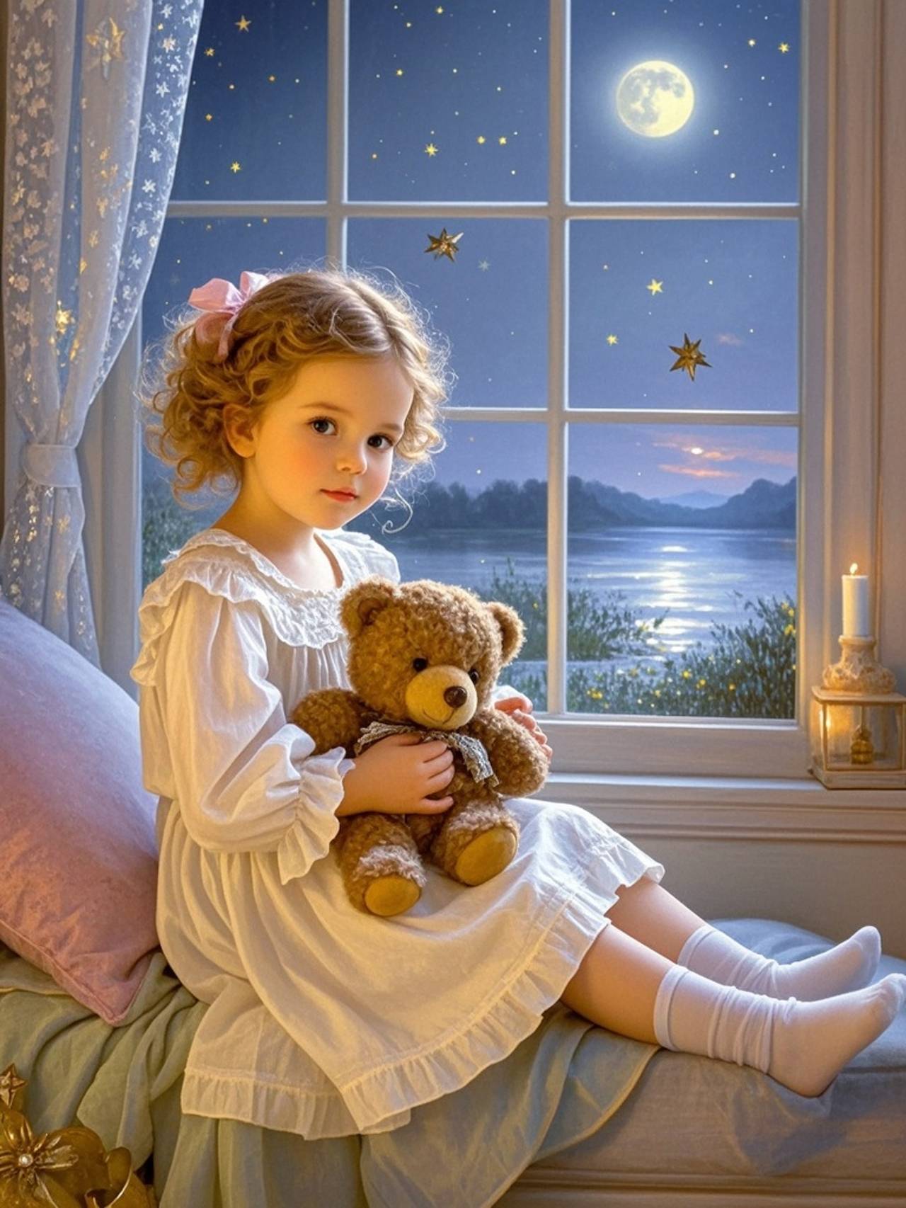 The cute girl