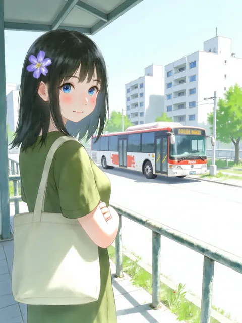 01-6 バスを待つ