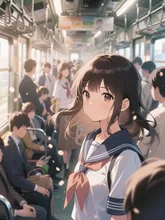 朝の満員電車·チャレンジ の投稿作品