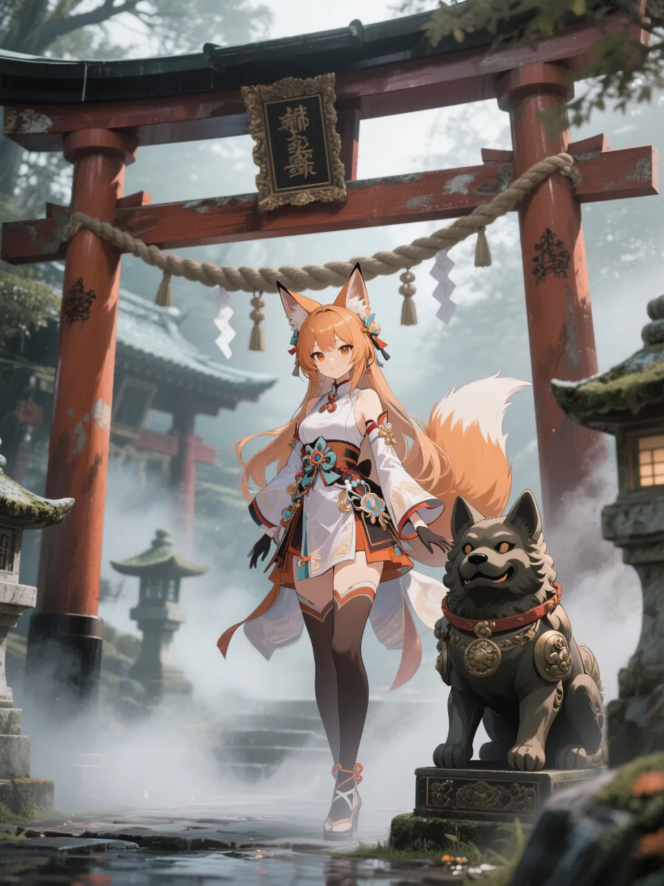 山奥の神社にて