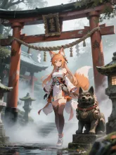 山奥の神社にて