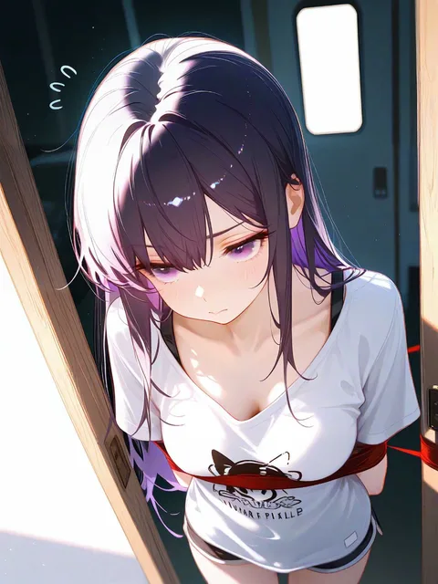 誘拐される女の子、服を脱がされる